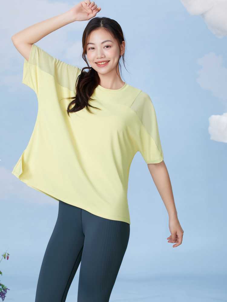 【MAX50%OFF】新色入荷 ゆったりメッシュ入り薄手Tシャツ（半袖） - SLOLI