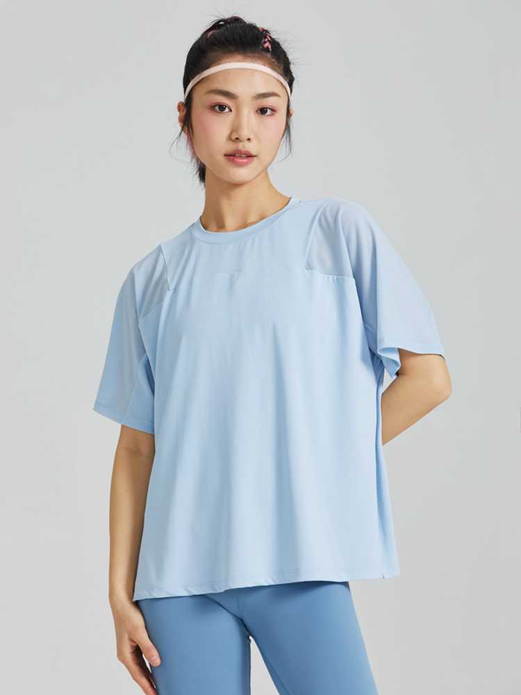 【MAX50%OFF】新色入荷 ゆったりメッシュ入り薄手Tシャツ（半袖） - SLOLI