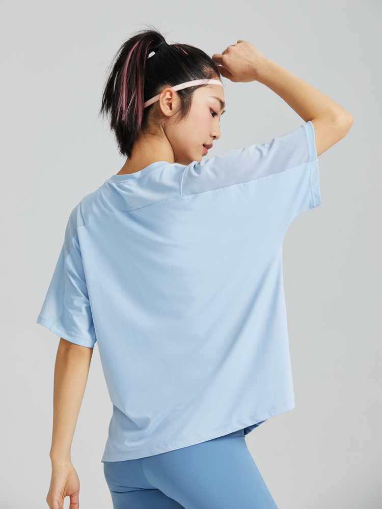 【MAX50%OFF】新色入荷 ゆったりメッシュ入り薄手Tシャツ（半袖） - SLOLI