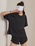 ゆったりメッシュ入り薄手Tシャツ - SLOLI