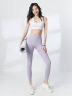 新色入荷 LYCRA® V字デザインハイウエストレギンス - SLOLI