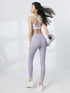 新色入荷 LYCRA® V字デザインハイウエストレギンス - SLOLI
