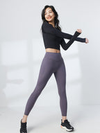 新色入荷 LYCRA® V字デザインハイウエストレギンス - SLOLI