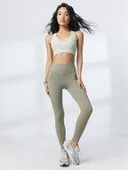 新色入荷 LYCRA® V字デザインハイウエストレギンス - SLOLI