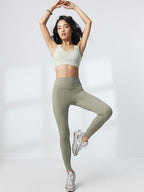 新色入荷 LYCRA® V字デザインハイウエストレギンス - SLOLI
