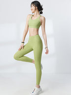 LYCRA®×IMOVE素材ハイウエスト パンツ レギンス - SLOLI