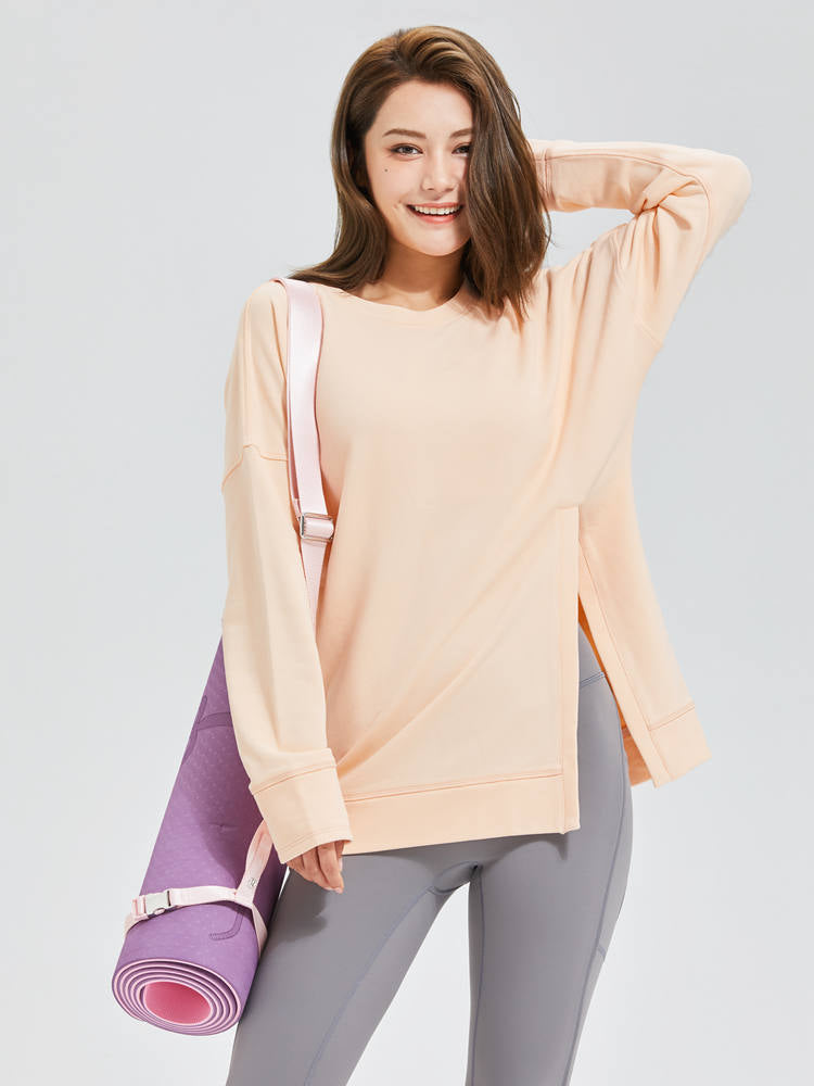 スリット入りクルーネックロンT - SLOLI