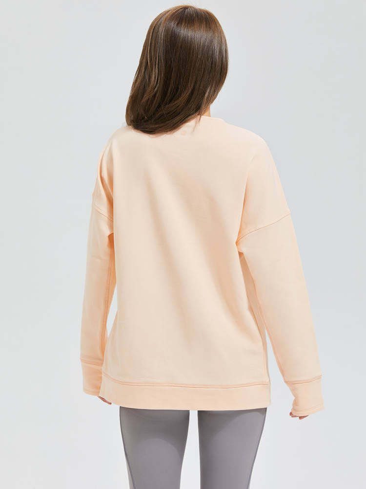 スリット入りクルーネックロンT - SLOLI