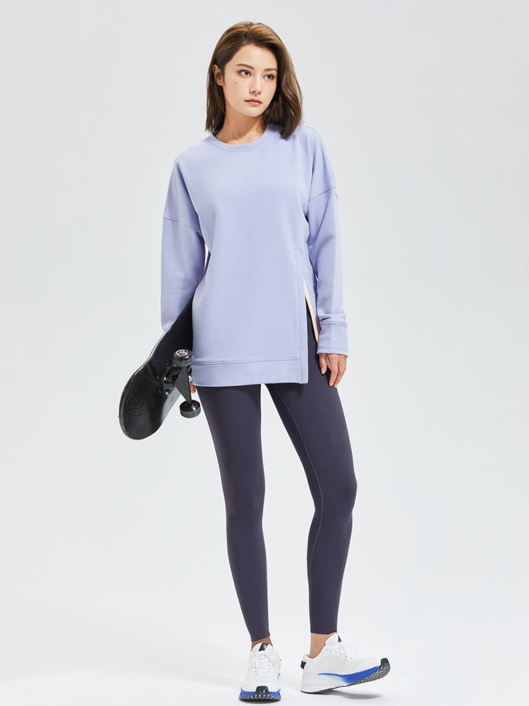 スリット入りクルーネックロンT - SLOLI